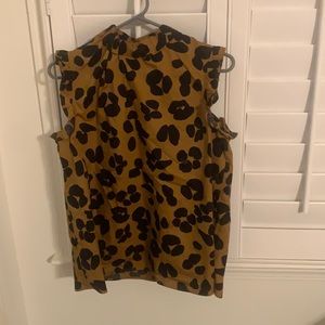 Who What Wear cheetah sleeveless blouse